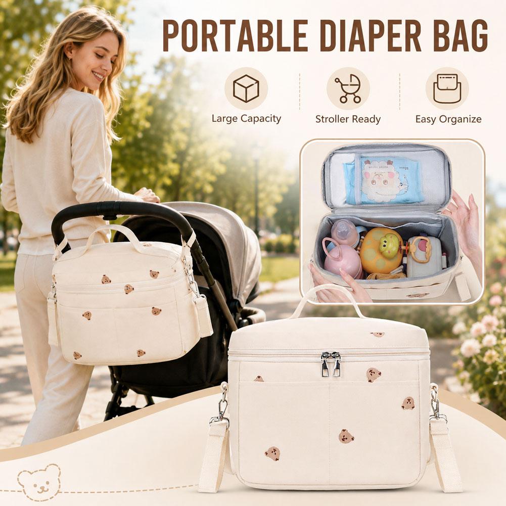 Backpack Diaper Bag - 귀여운 곰돌이 보틀 쿨러 가방, 보온