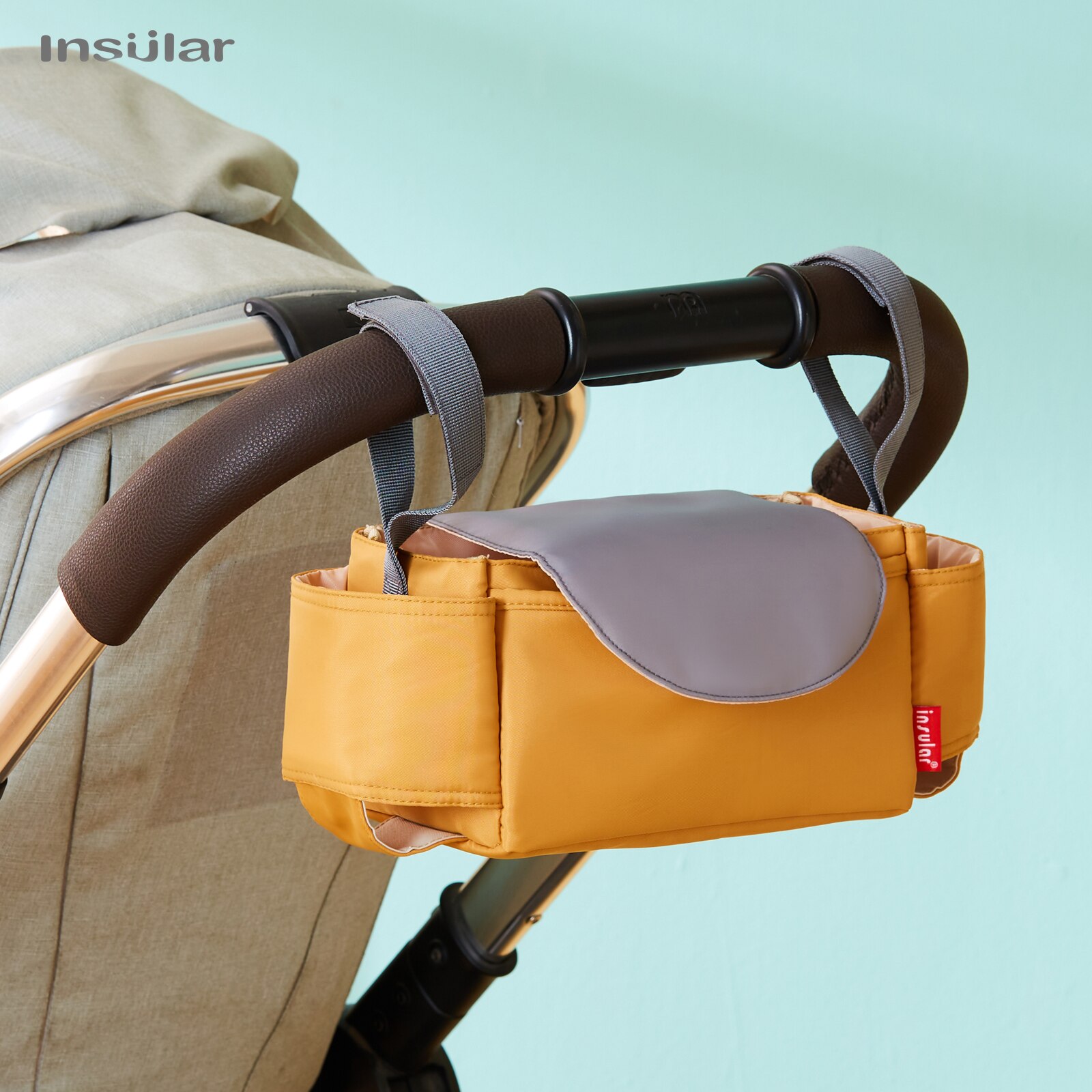 Backpack Diaper Bag - INSULAR 유모차 정리함 컵홀더가 있는 엄마