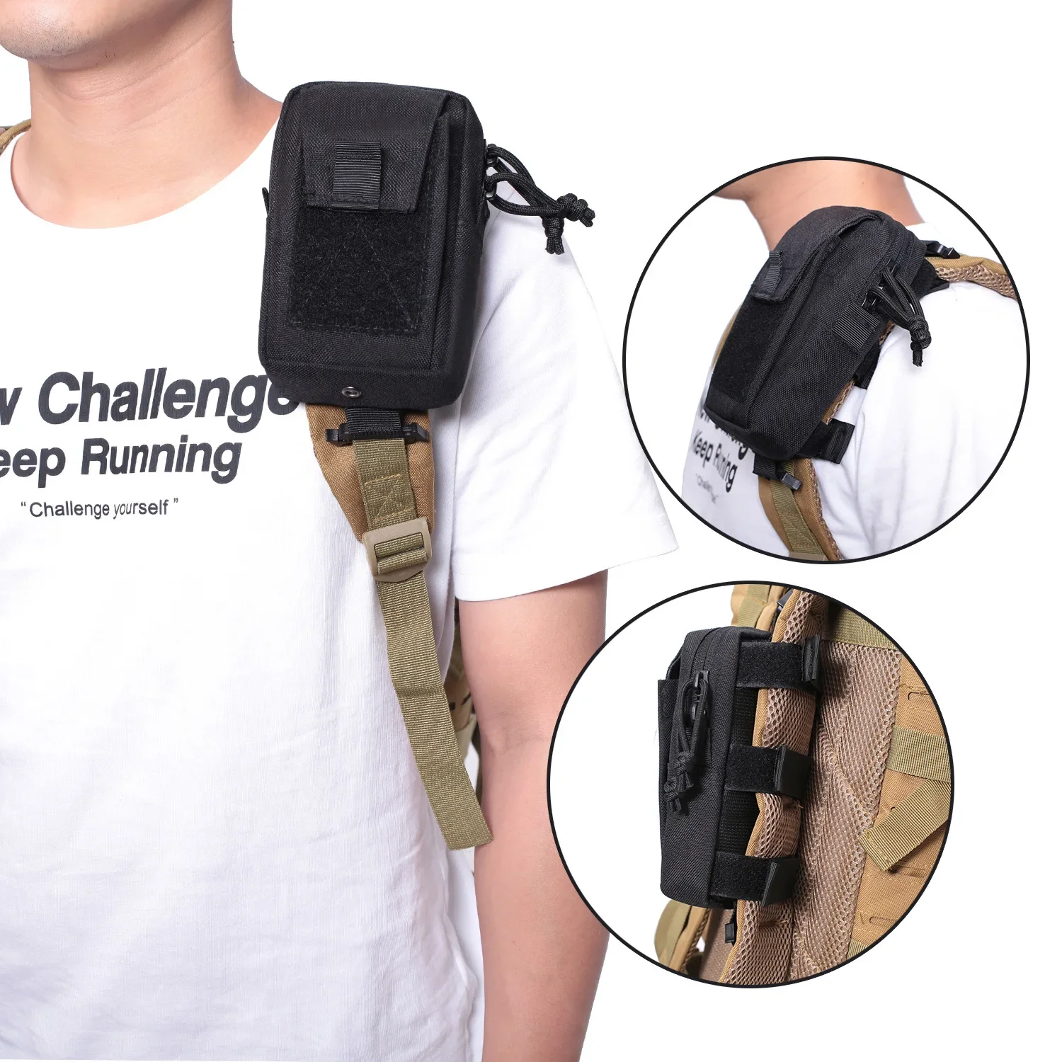 몰레 백팩 스트랩 폰 홀더 허리 파우치 (아웃도어 스포 - Backpack Insert Organizer 리뷰 및 가격
